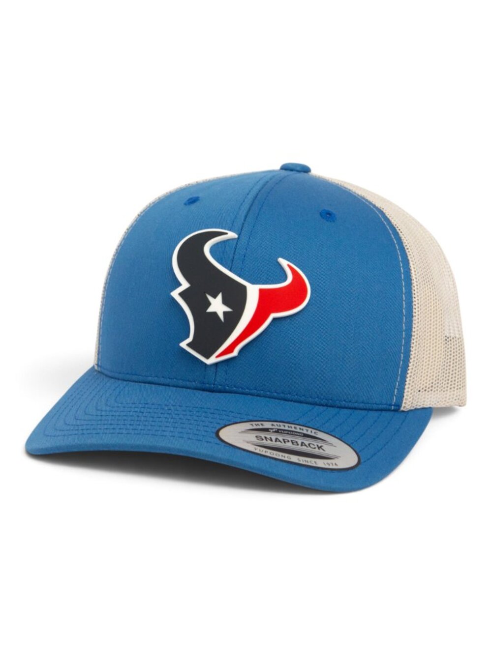 Houston Texans 3D YP Snapback Trucker Hat- Steel Blue/ Silver